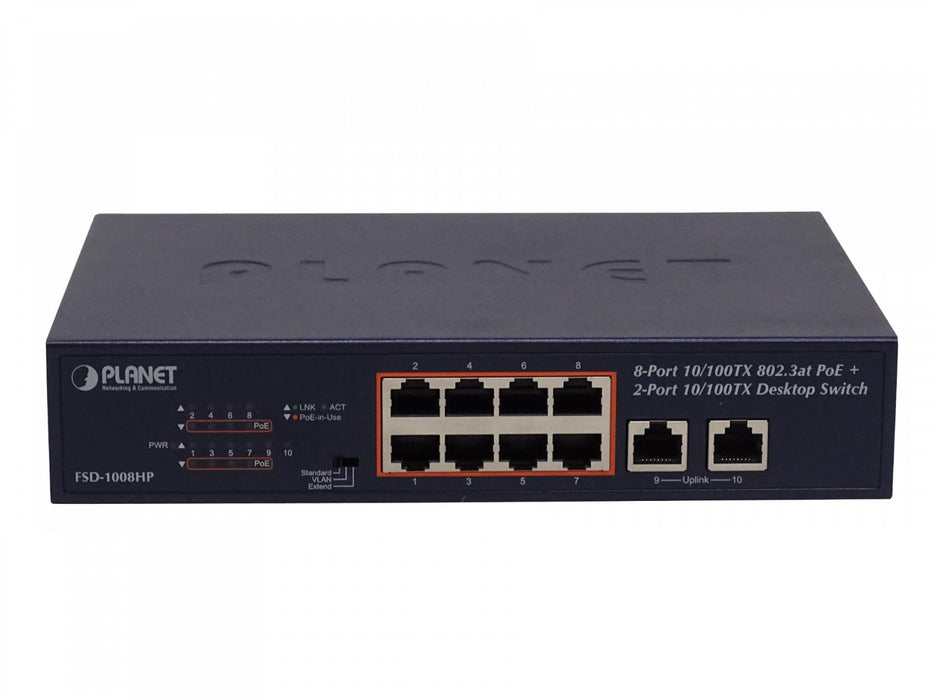 Switch PoE PLANET 8-Puertos 120W Clickbox
