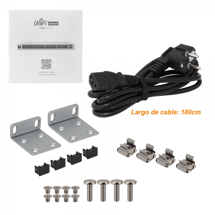 Switch PoE Unifi 48 puertos 1000Mbps 4 SFP Clickbox