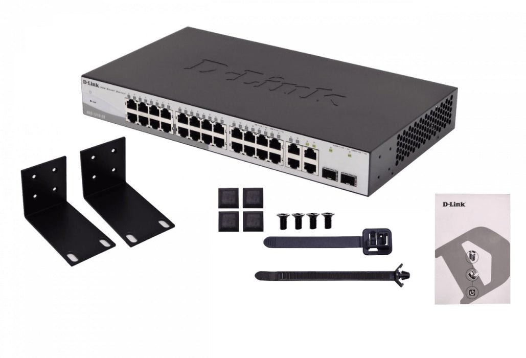 Switch Rack 28 Puertos Smart D-LINK 24-100 2-1000 Clickbox