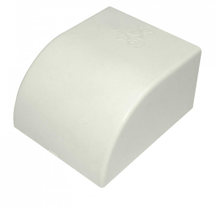 Tapa Final Blanca 60x40mm para Canaleta Clickbox