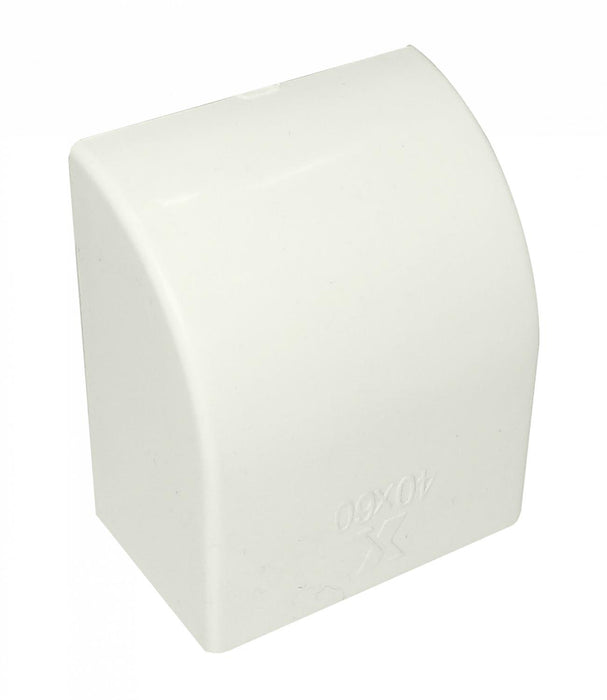 Tapa Final Blanca 60x40mm para Canaleta Clickbox