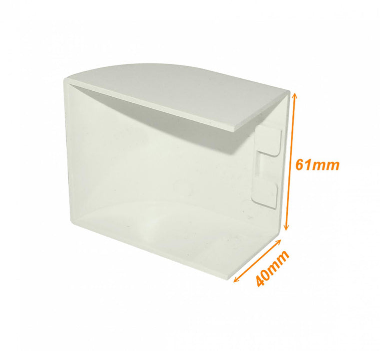 Tapa Final Blanca 60x40mm para Canaleta Clickbox