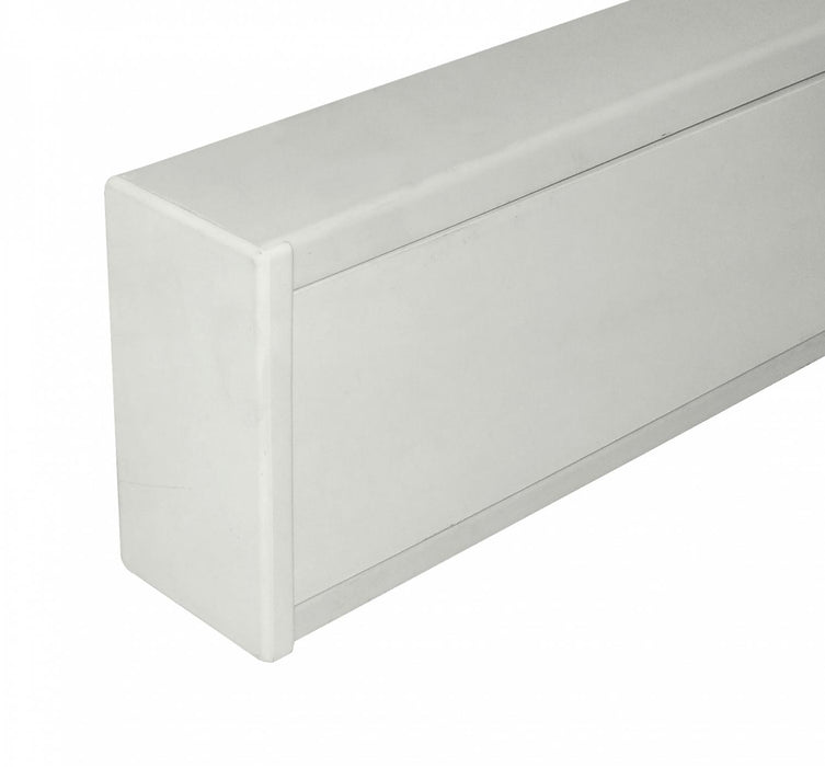 Tapa Final Recta-Plana Blanca 100x50mm para Clickbox