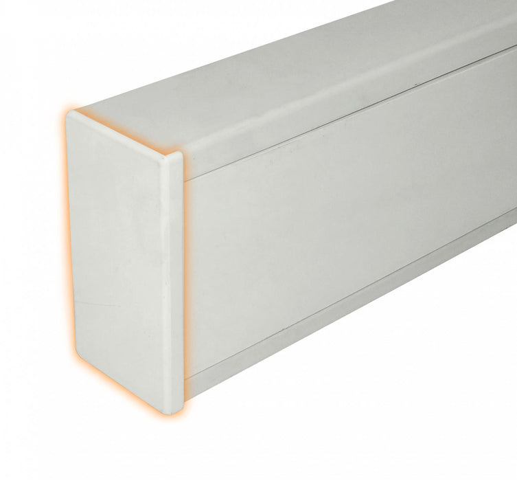 Tapa Final Recta-Plana Blanca 100x50mm para Clickbox