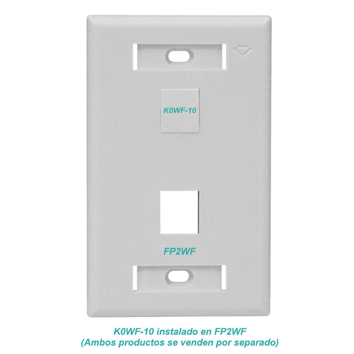 Tapa Keystone Blanca para Módulo Ciego 10 Clickbox