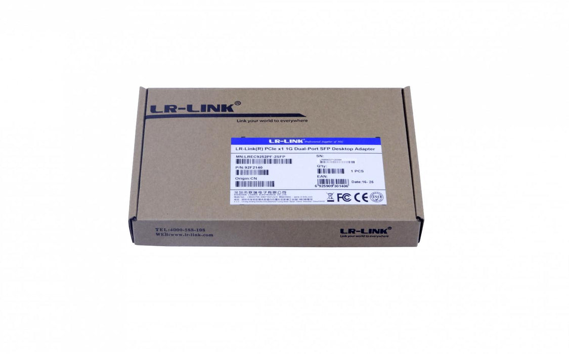 Tarjeta de red PCIe-x1 2-SFP 1G para Clickbox