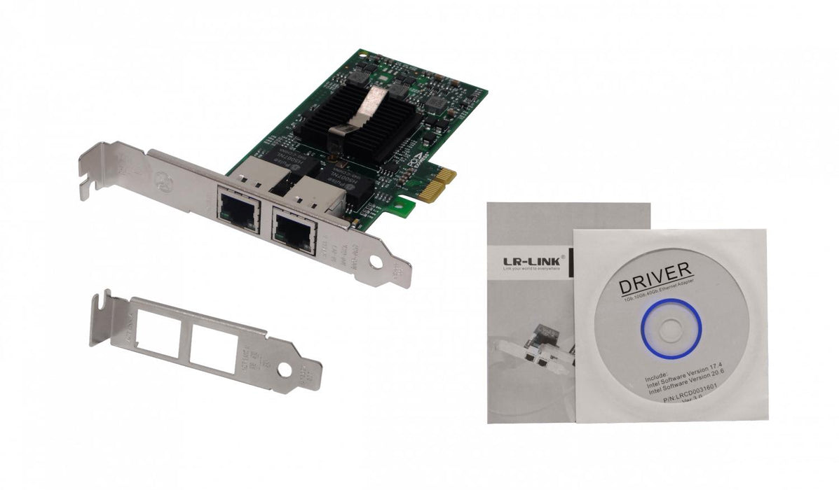 Tarjeta de red PCIe-x1 de doble puerto Gigabit Clickbox