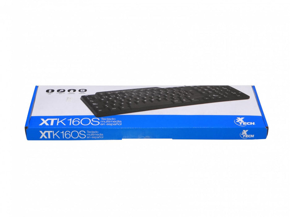 Teclado USB con cable de 120cm y diseño QWERTY en Clickbox