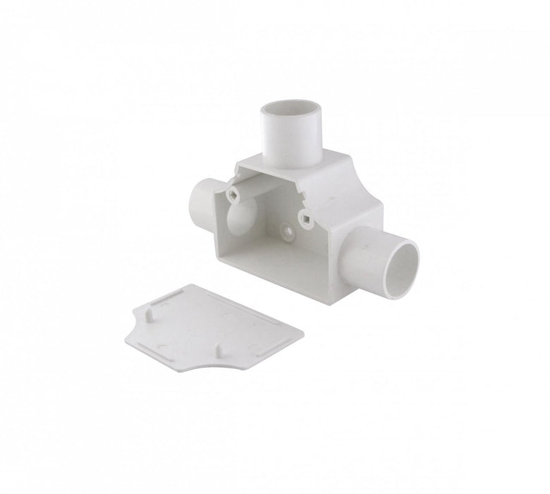 Tee PVC blanco 20mm para derivación en tubo Clickbox