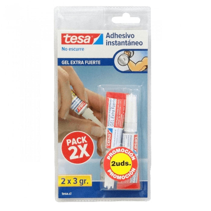 TESA Pegamento Gel 2x3gr Adhesivo Clickbox