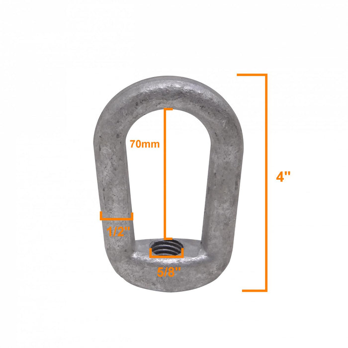 Tuerca Ojo Fierro Galvanizado 5/8x4 Clickbox