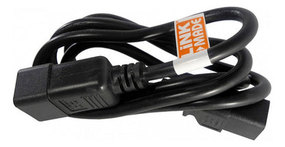 Clickbox Pack 2 Unid Mayorista Cable Negro C19 C20 1,4mt