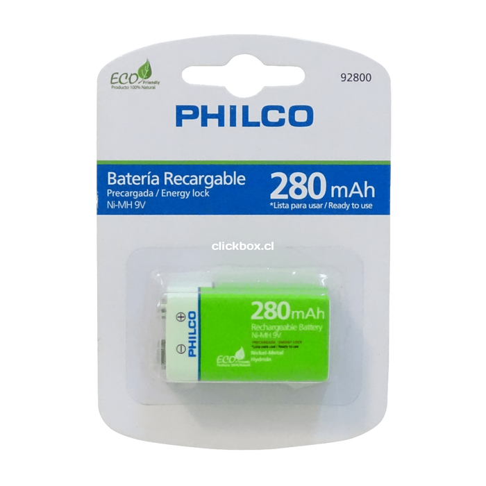 Batería recargable Ni-MH 9V 280mAh para Clickbox