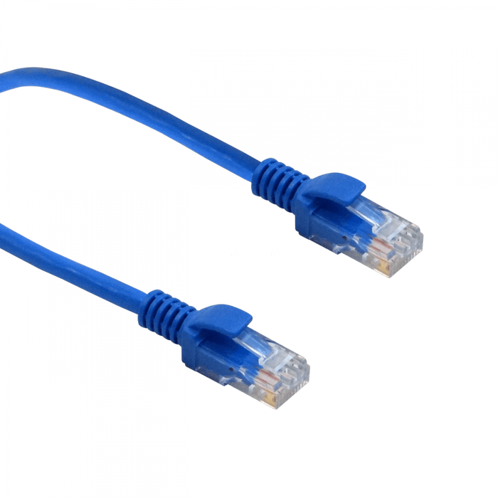Cable de red Cat5e 2mt azul multifilar CCA Clickbox