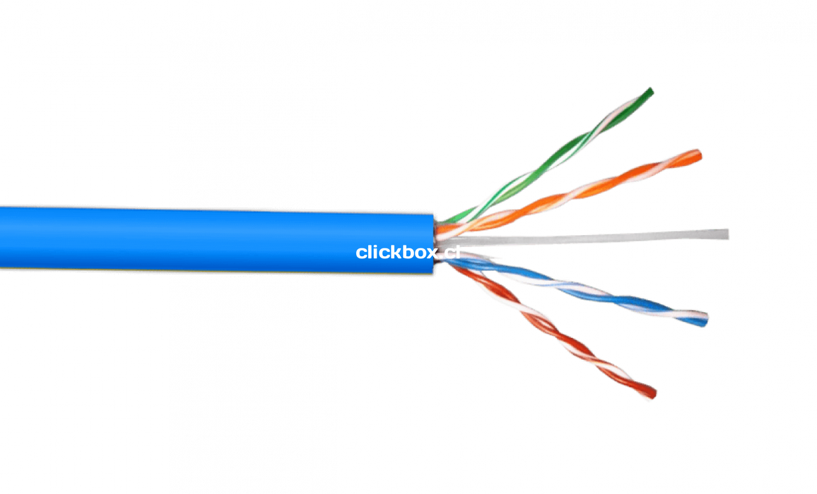 Cable de red Cat5e UTP 8x24AWG azul de 305 Clickbox