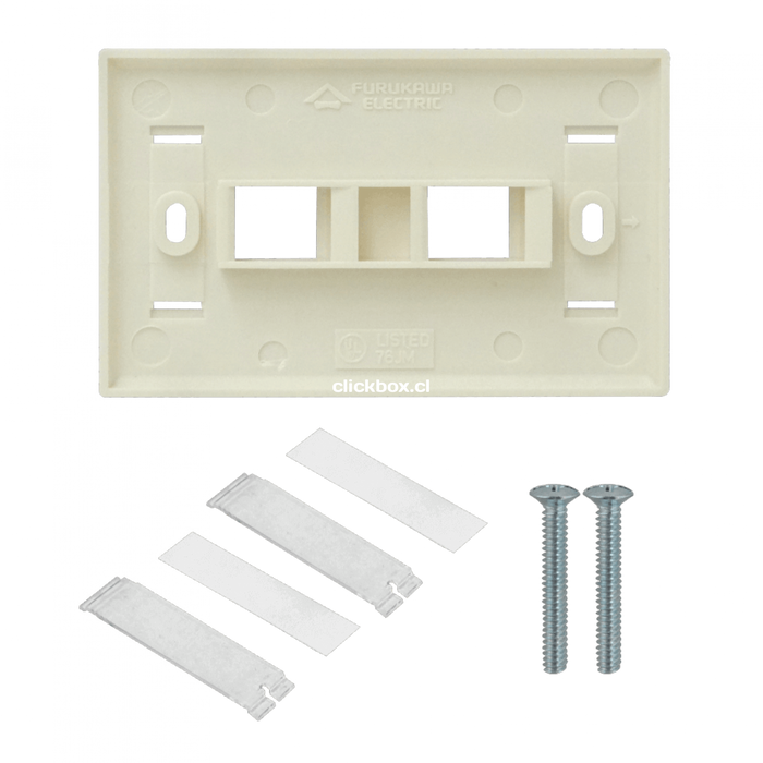 Placa frontal FURUKAWA para 2-Keystone Clickbox
