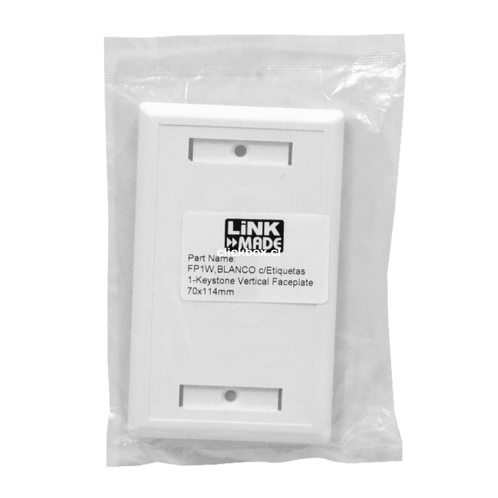 Placa Frontal Vertical 1 Keystone 70x114mm Clickbox