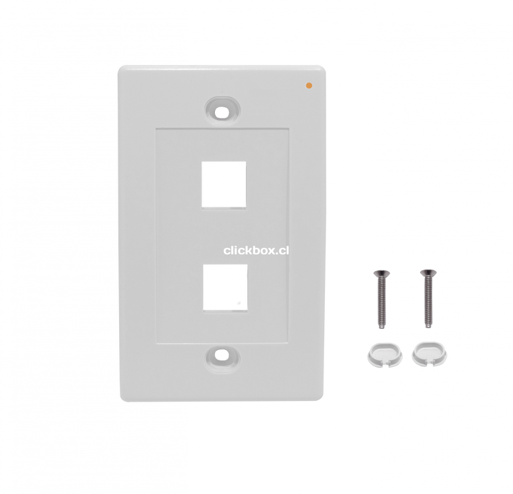 Placa Vertical Blanco 2-Keystone Clickbox