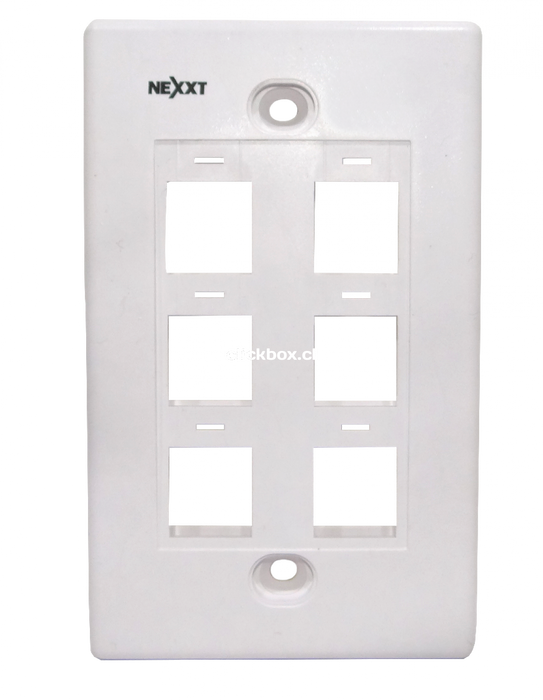Placa Vertical LINKMADE Blanco p/6 Keystone Clickbox