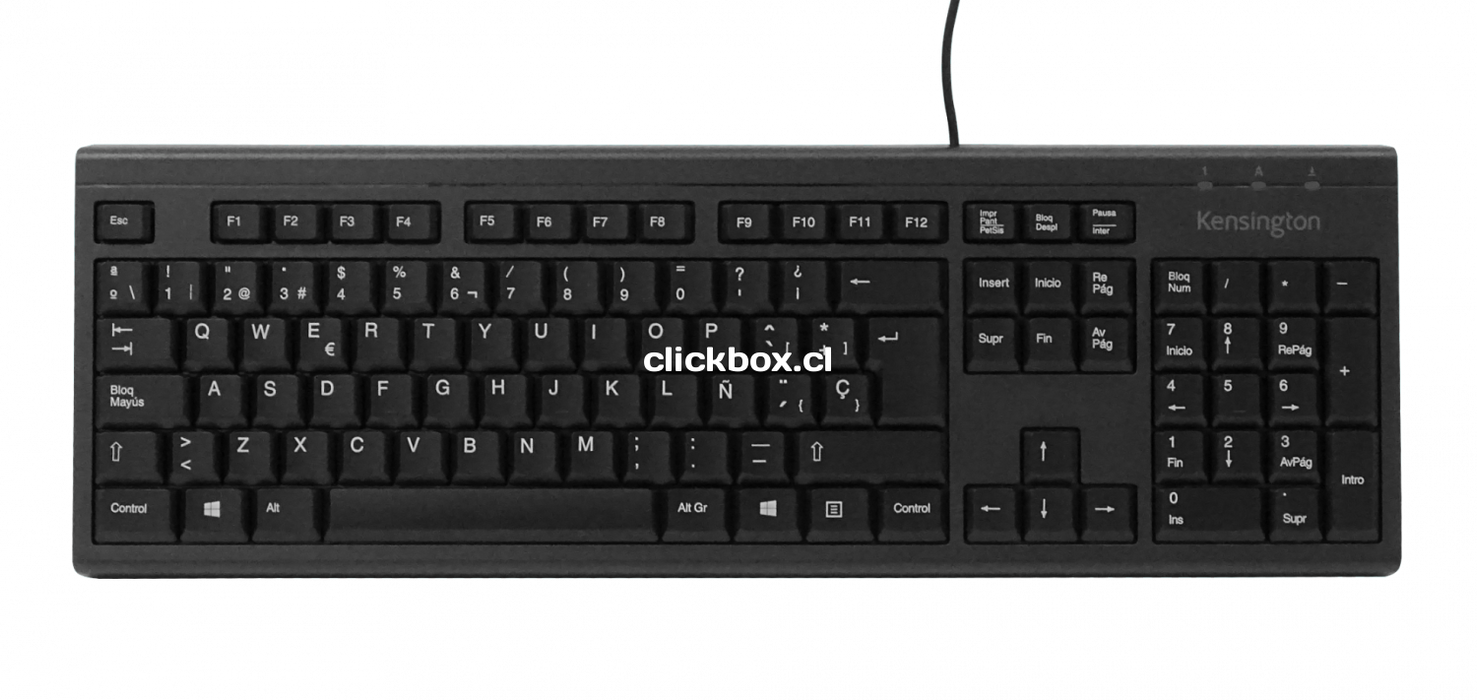 Teclado Cableado Resistente Antiderrame Clickbox
