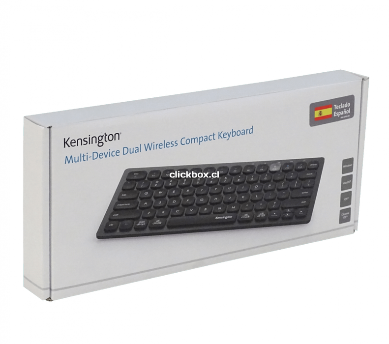 Teclado Inalambrico Kensington 2,4Ghz BT v3.0/5.0 Clickbox