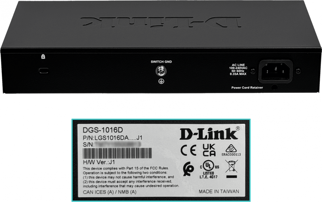 Switch Gigabit D-LINK 16-1000 No-Administrable Clickbox