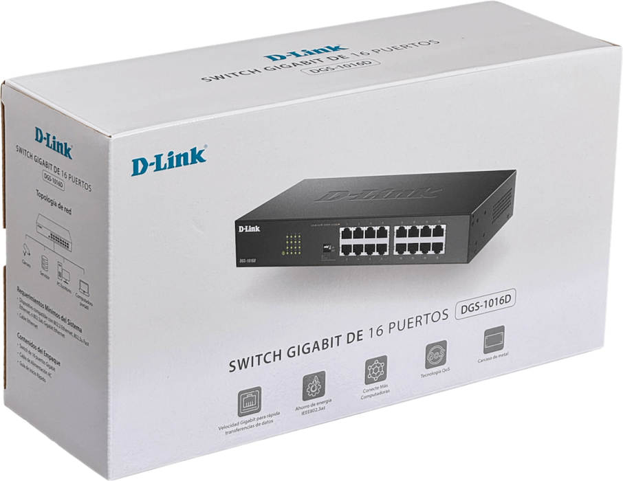Switch Gigabit D-LINK 16-1000 No-Administrable Clickbox
