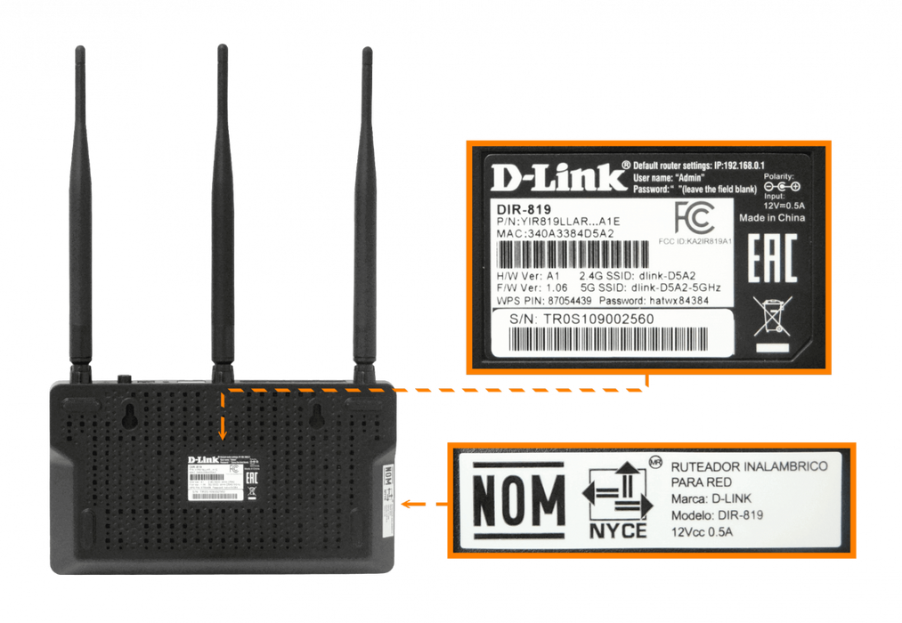 Router WiFi D-LINK AC750 Dual Band Clickbox