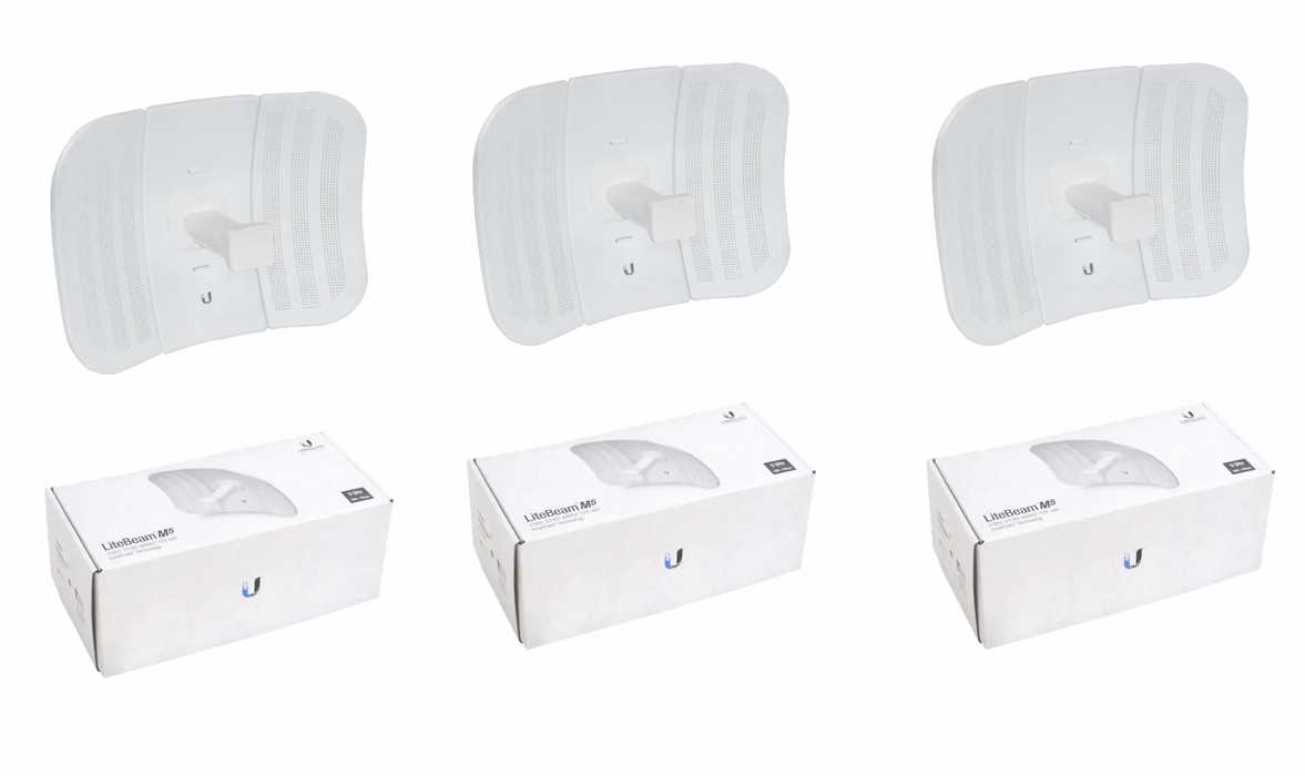 Pack 3 Ubiquiti LiteBeam-M5 23dbi POE Clickbox