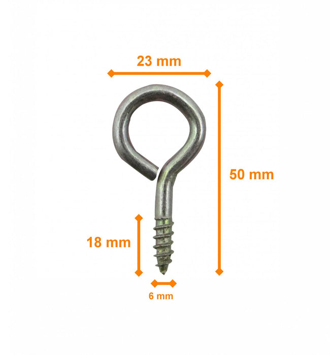 12 Cancamos Cerrados M6x18mm para uso Clickbox