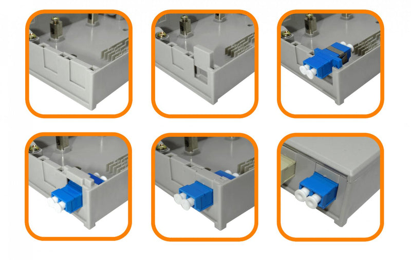 6-Manguito de Paso con 4 CL Rectang IP20 en Caja Clickbox