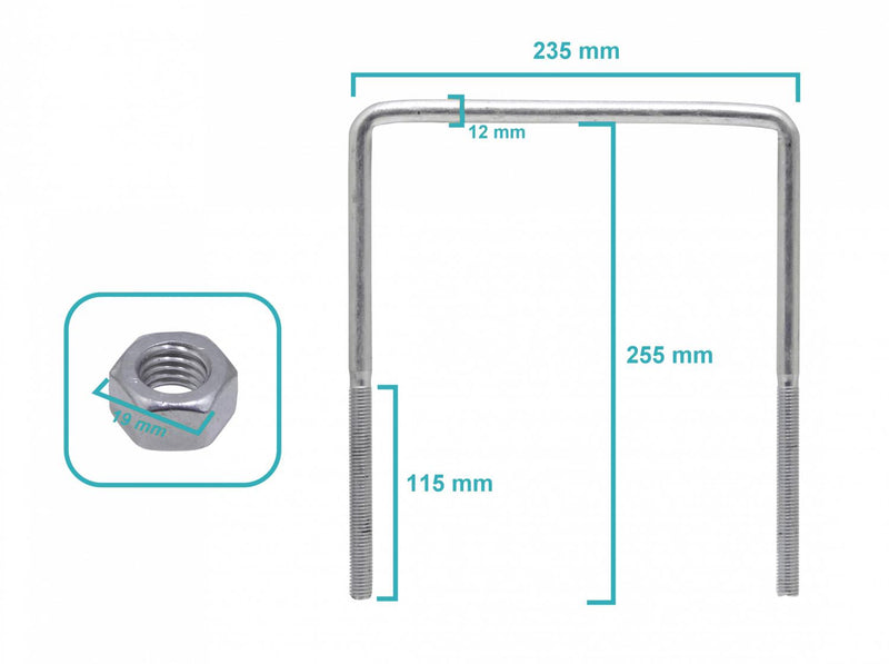 Abrazadera 1/2 BT para Poste, Clickbox