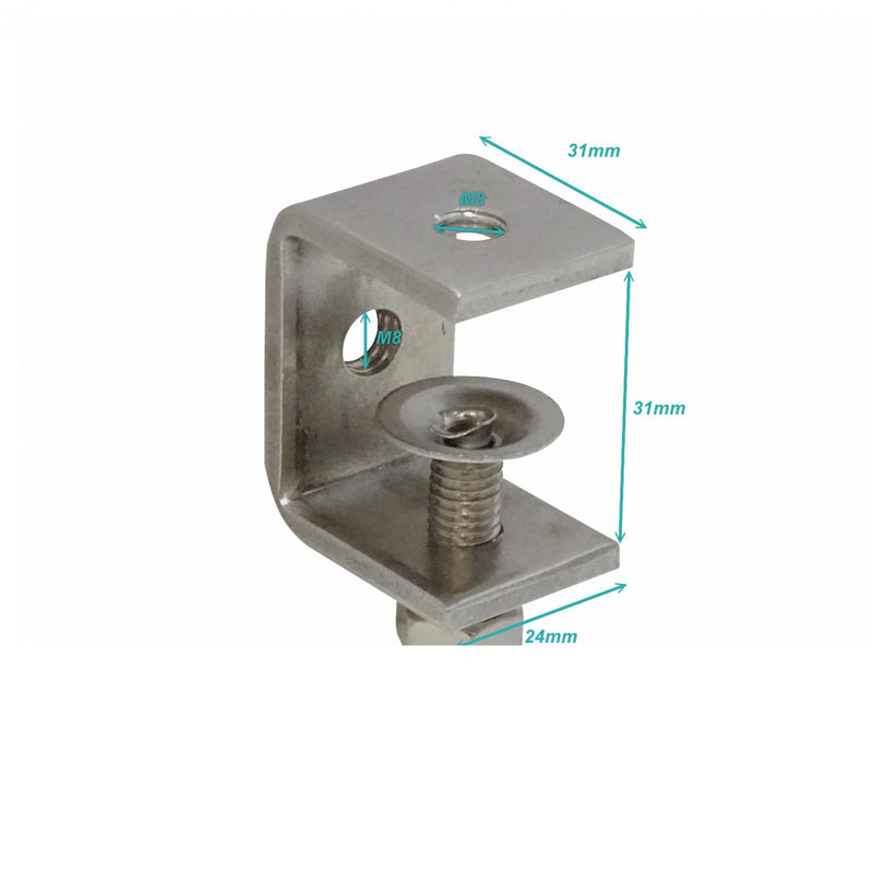 Abrazadera Acero Inoxidable M8 Tuerca Clickbox