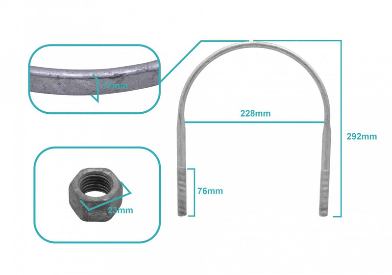 Abrazadera Galvanizada 192-228mm para Poste Clickbox