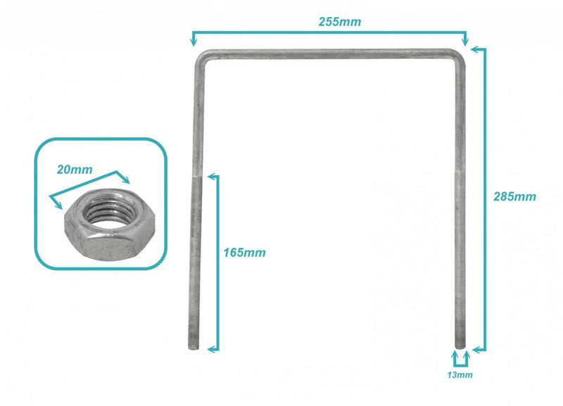 Abrazadera Hexagonal 1/2" para Poste Clickbox