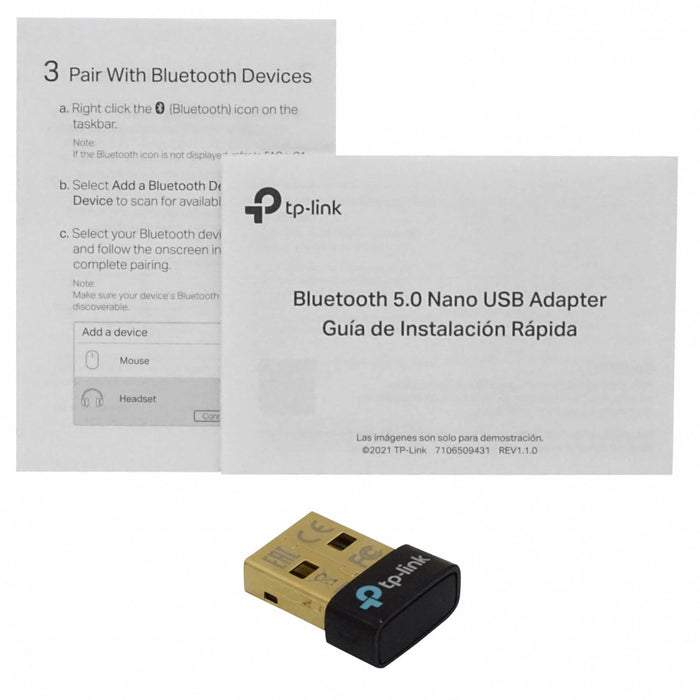 Adaptador Bluetooth v5.0 USB Nano CSR Clickbox