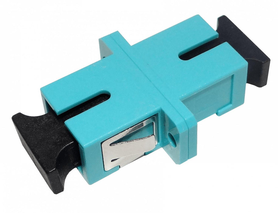 Adaptador SC-SC Aqua OM3 SX-Simplex para Fibra Clickbox