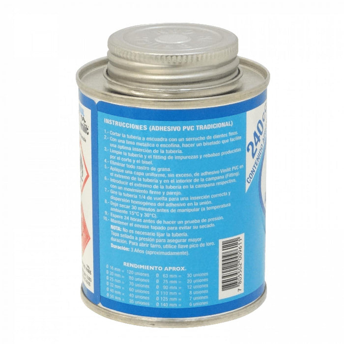 Adhesivo PVC para tubos conduit 240cc Clickbox