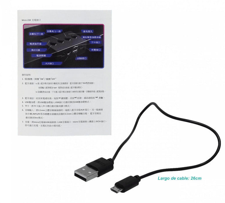 Altavoz Bluetooth Recargable USB/SD Clickbox
