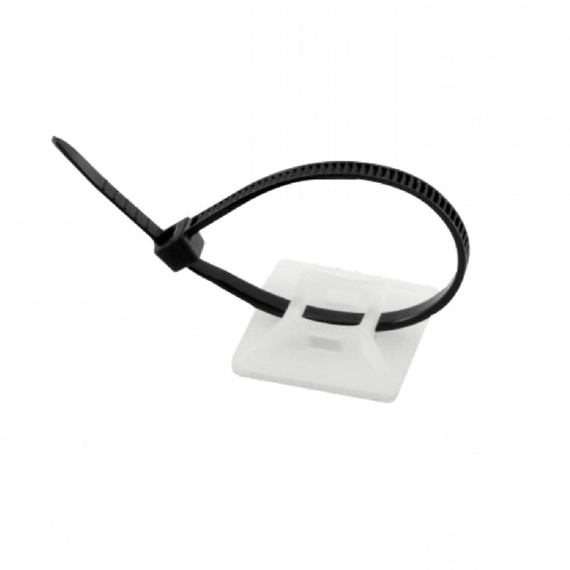 Amarra Plastica 100 unid. 2x2cm Base Blanca Clickbox