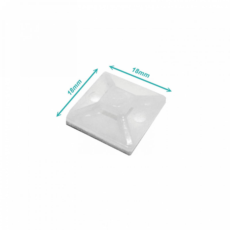 Amarra Plastica 100 unid. 2x2cm Base Blanca Clickbox