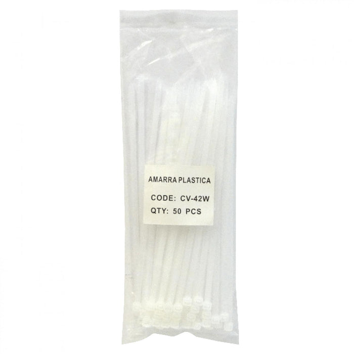Amarra Plástica Nylon Blanca 200x4,8mm 50 Clickbox