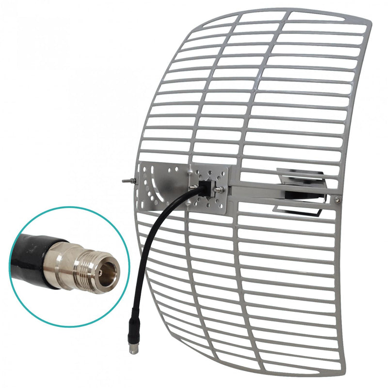 Antena Direccional 19dBi 2.4GHz-2.48GHz N-H-30cm Clickbox