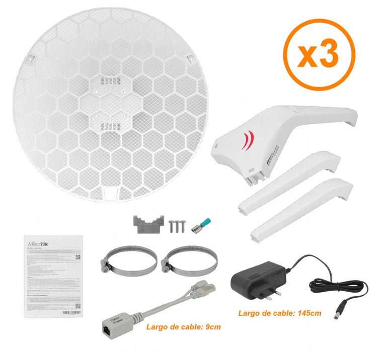 Antena Grid 5GHz 24,5dBi 7Âş 1-100 L3 Clickbox
