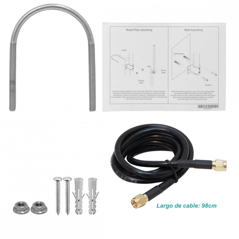 Antena Omni 915MHz 50cm 360x30º SMA-H/M Clickbox