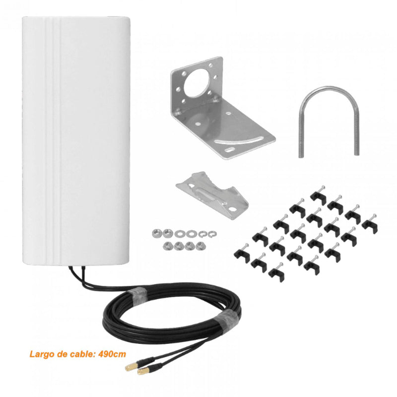 Antena Panel 2x9/12dBi 2-SMA-M/5m Clickbox