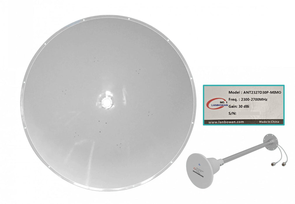 Antena Plana 30dBi 2,4GHz 2,3-2,7GHz 5Âşx5Âş Clickbox