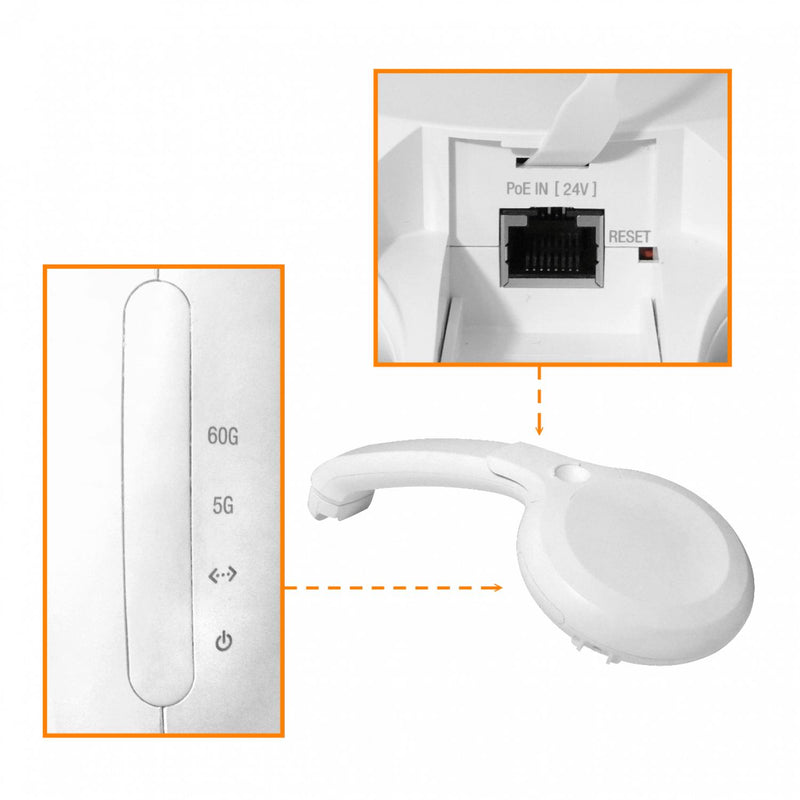 Antena UBIQUITI 60GHz 5GHz 38/11dBi 57-66GHz Clickbox