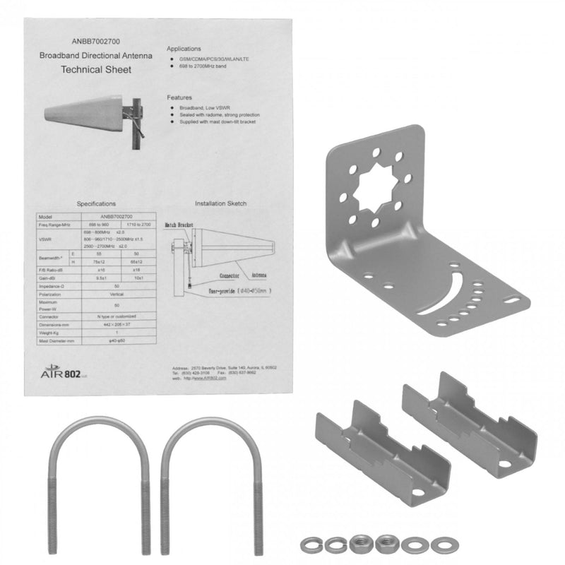 Antena Yagi Multibanda 10dBi 650-2700Mhz Clickbox