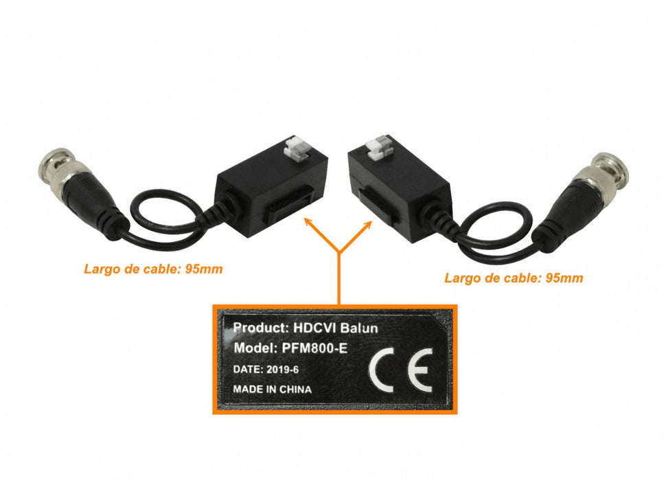 Balun Pasivo CCTV 2MP UTP-BNCM BNC-Macho Clickbox